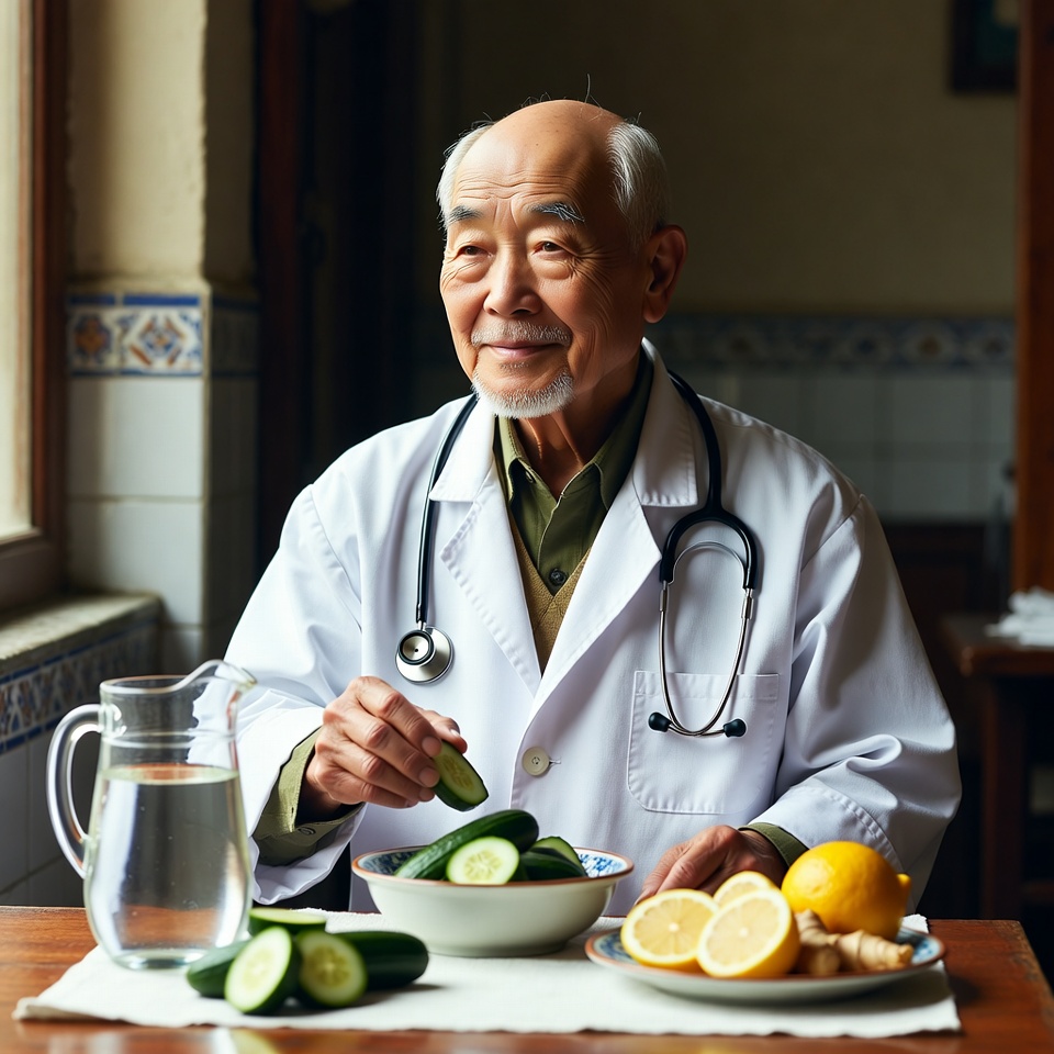 ¡Médico chino de 95 años revela su secreto para mantenerse joven y saludable: pepino, limón y jengibre!
