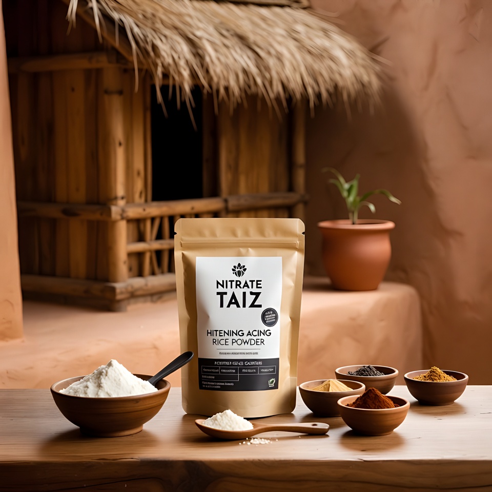 Nitrato Taiz y polvo de arroz Hitening Acing