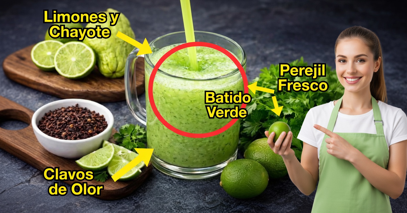 Bebida natural de chayote y limón para la circulación