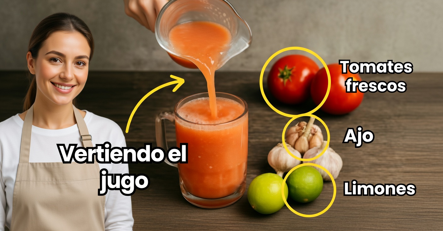 Jugo de tomate y limón para limpiar la próstata y los riñones