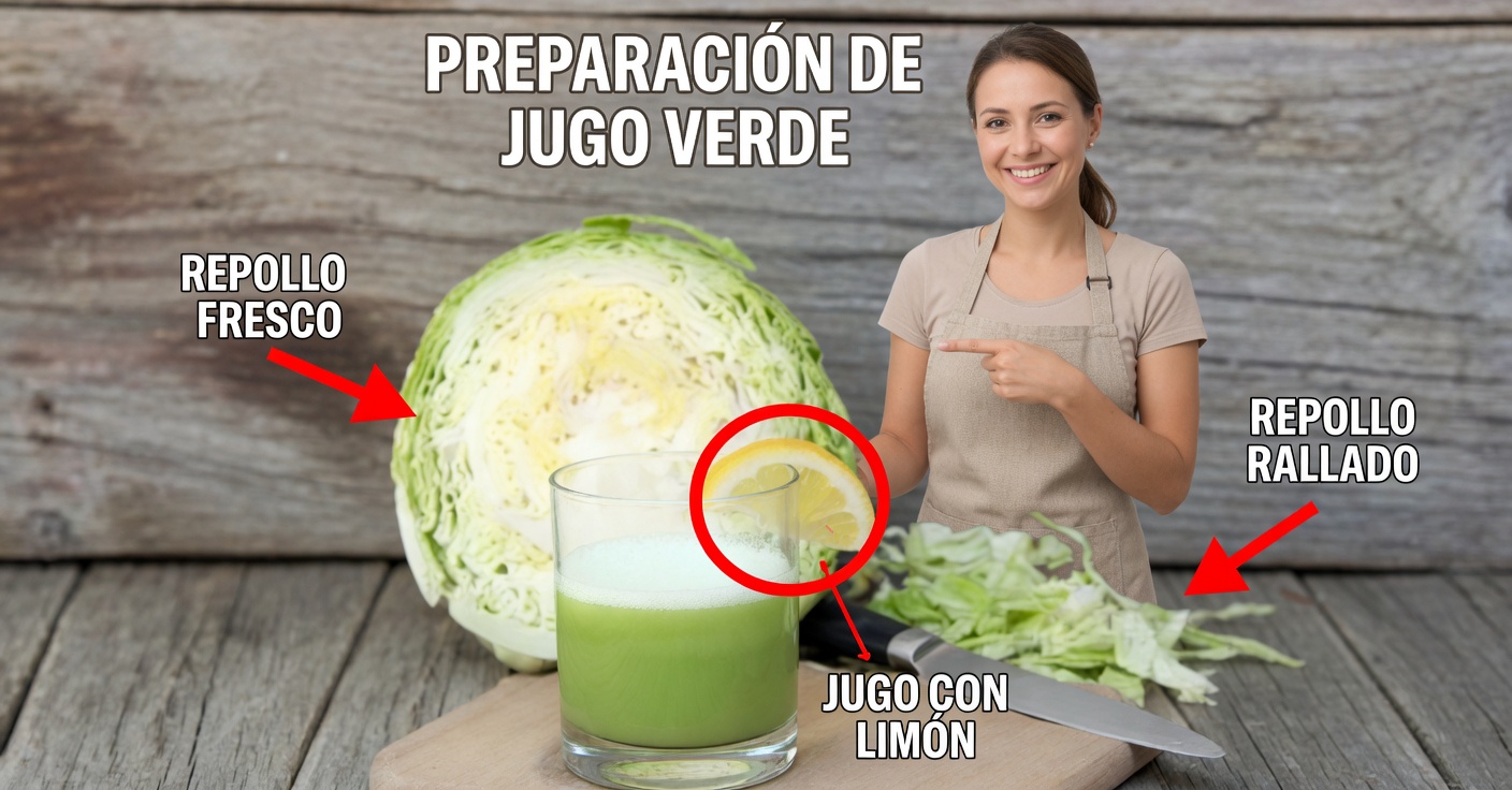Jugo de col para la gastritis