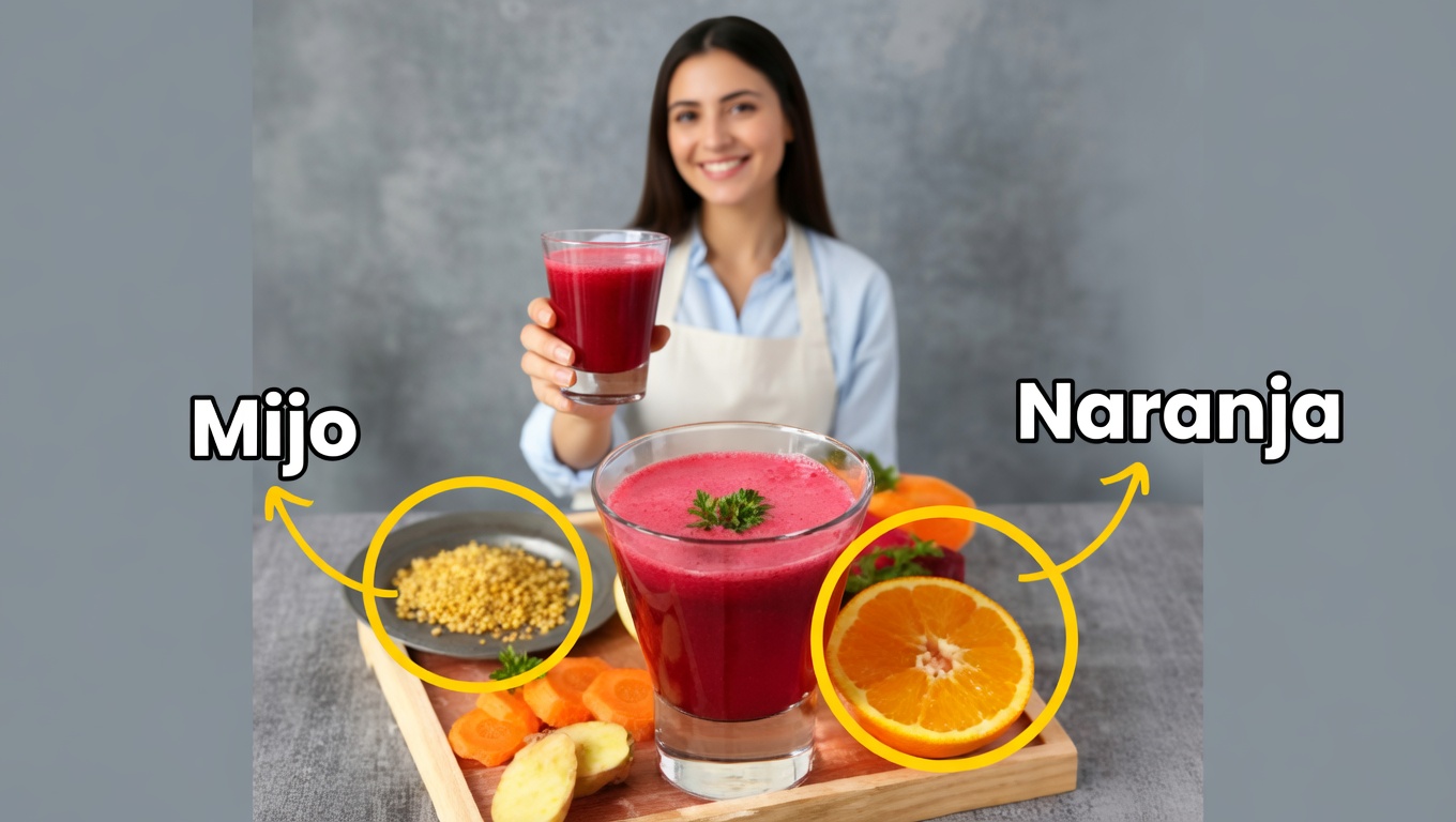 Jugo revitalizante natural de sandía y jengibre