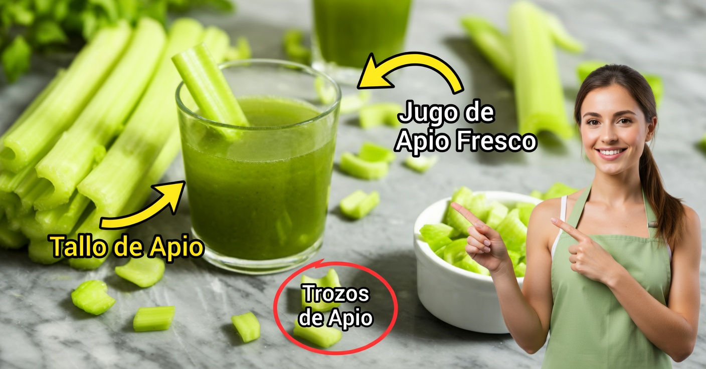 Jugo de apio para limpiar los riñones, el hígado y los pulmones