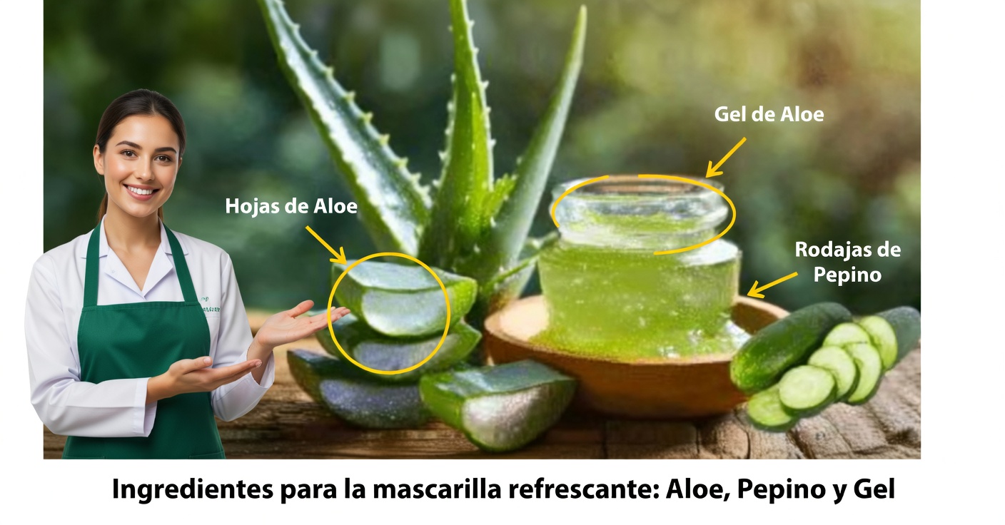 Mascarilla de pepino y aloe vera para las manchas