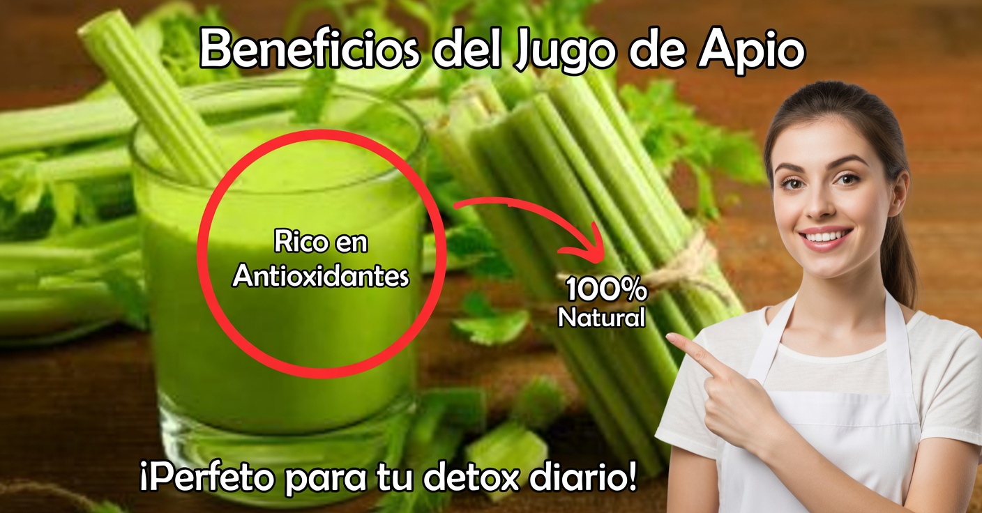 Jugo de apio para desintoxicar riñones, hígado y pulmones