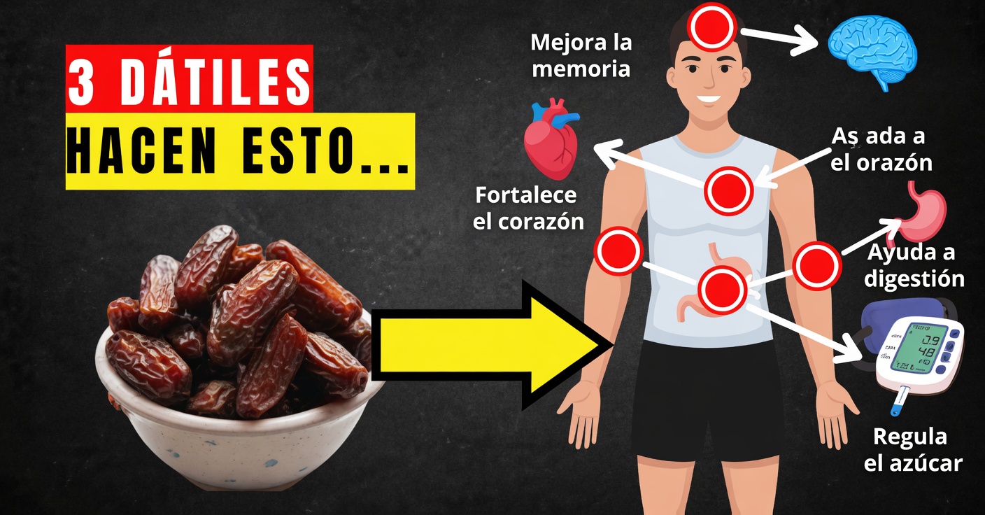 Tres dátiles al día: beneficios sorprendentes para tu salud