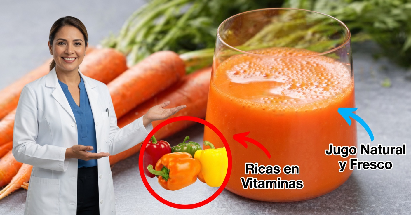 Jugo de pimiento morrón y zanahoria: beneficios y receta saludable