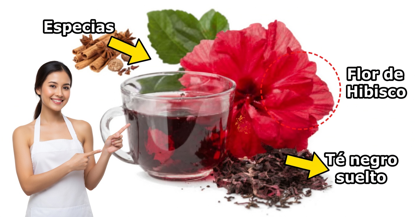 Mezcla de flor de jamaica, laurel y canela: quema toda la grasa