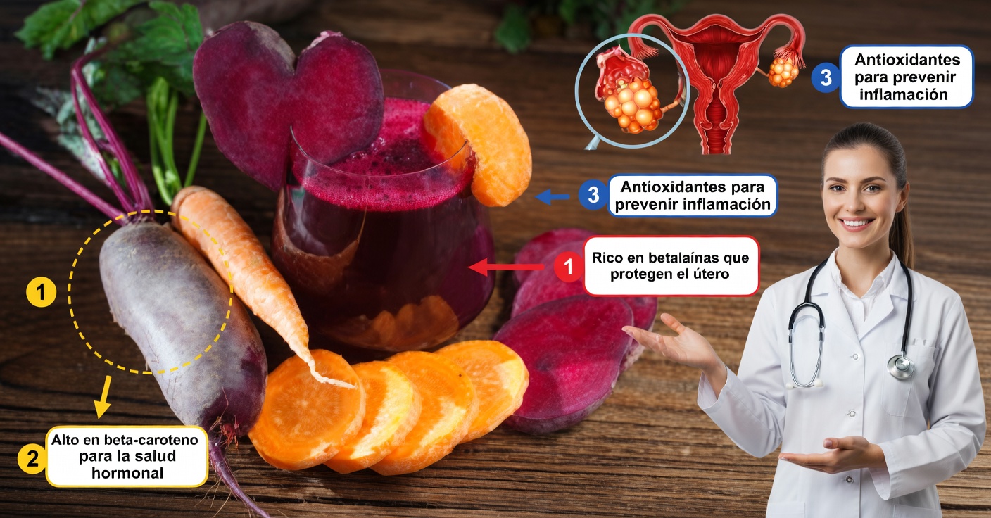 Jugo de remolacha para la anemia y los quistes