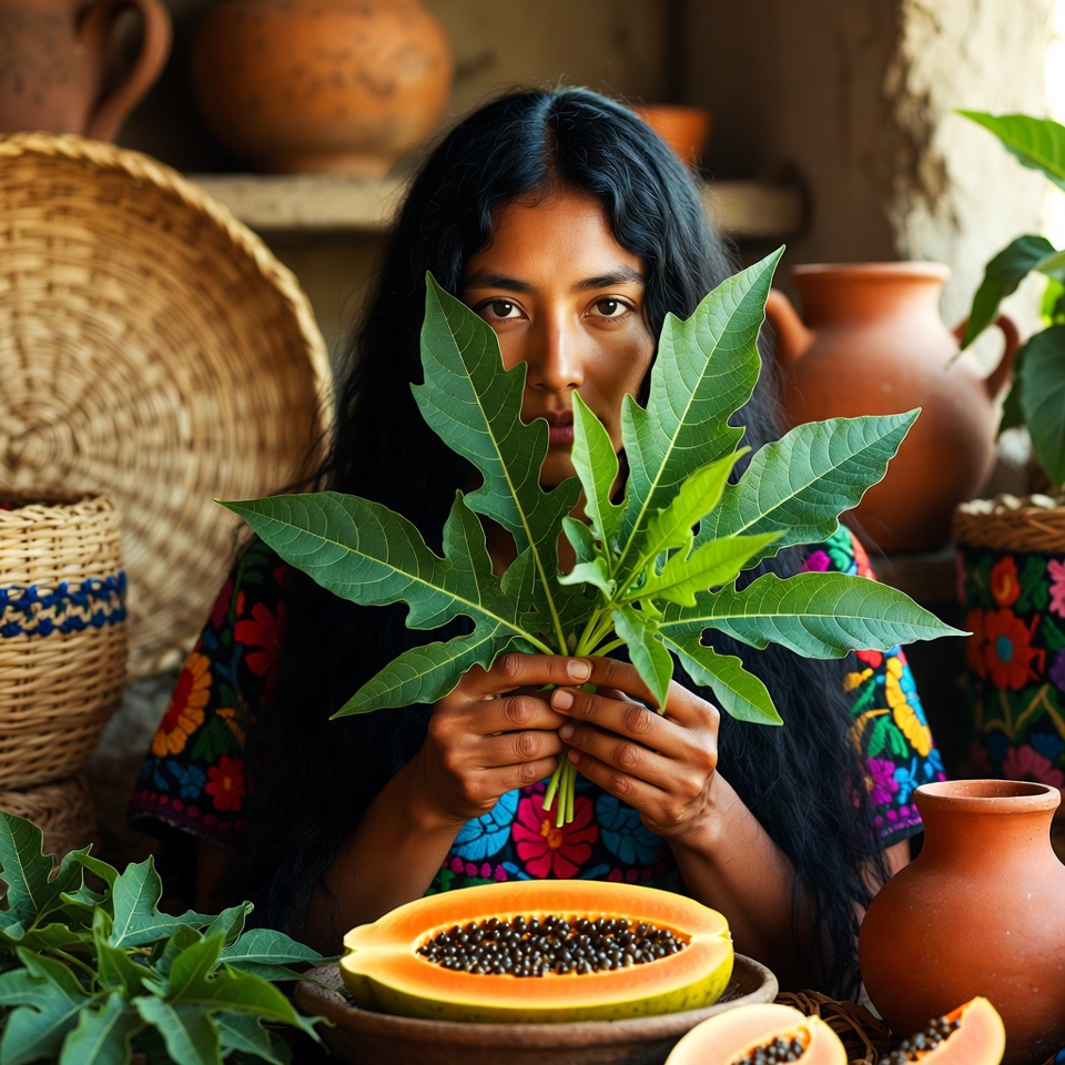 Convierte el cabello blanco en negro de forma natural y haz crecer el pelo largo con hojas de papaya de la noche a la mañana