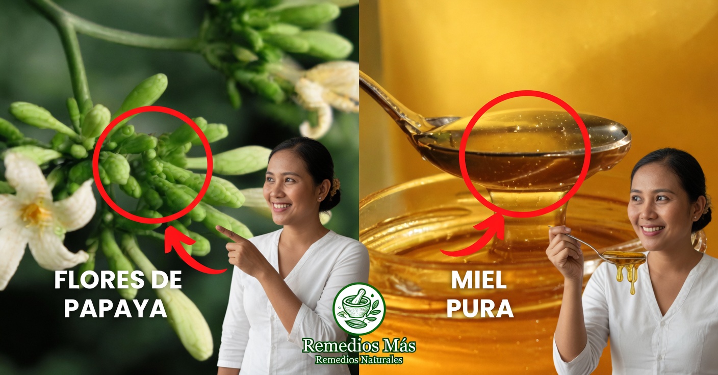Flor de papaya con miel: remedio natural