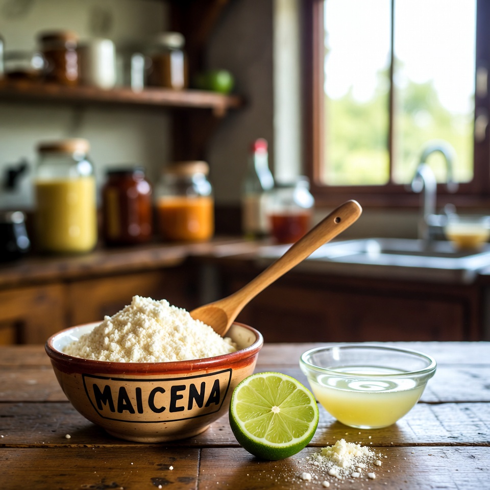 Mezcla MAICENA, LIMÓN y CLARA DE HUEVO
