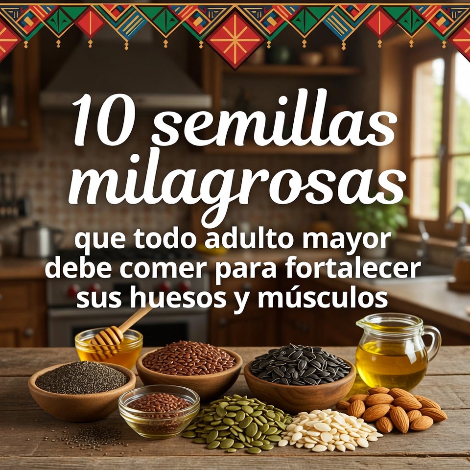 10 semillas milagrosas que todo adulto mayor debe comer para fortalecer sus huesos y músculos