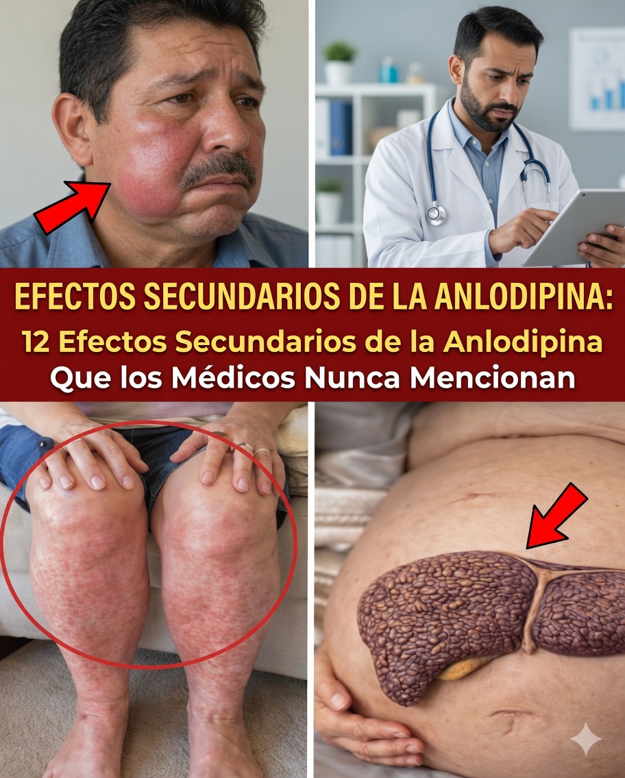 Los 12 principales efectos secundarios de la amlodipina (lo que los médicos casi nunca cuentan)