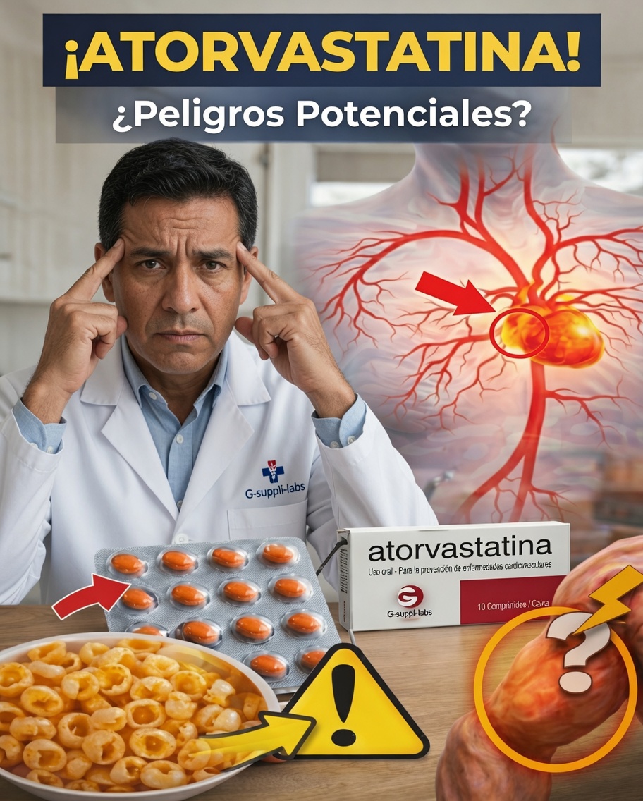 Efectos secundarios de la atorvastatina: 15 peligros ocultos que tu médico puede no haberte explicado