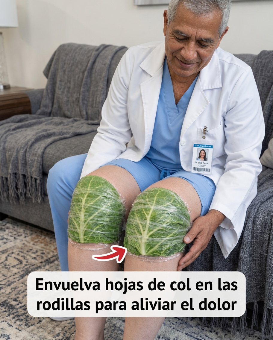 ¿Alguna vez te has preguntado si una simple hoja de repollo puede aliviar las molestias en las rodillas?
