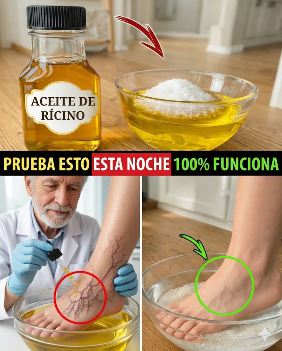 Mujeres mayores de 65: el baño de pies de 10 días con aceite de ricino y sal de Epsom que puede transformar cómo te sientes