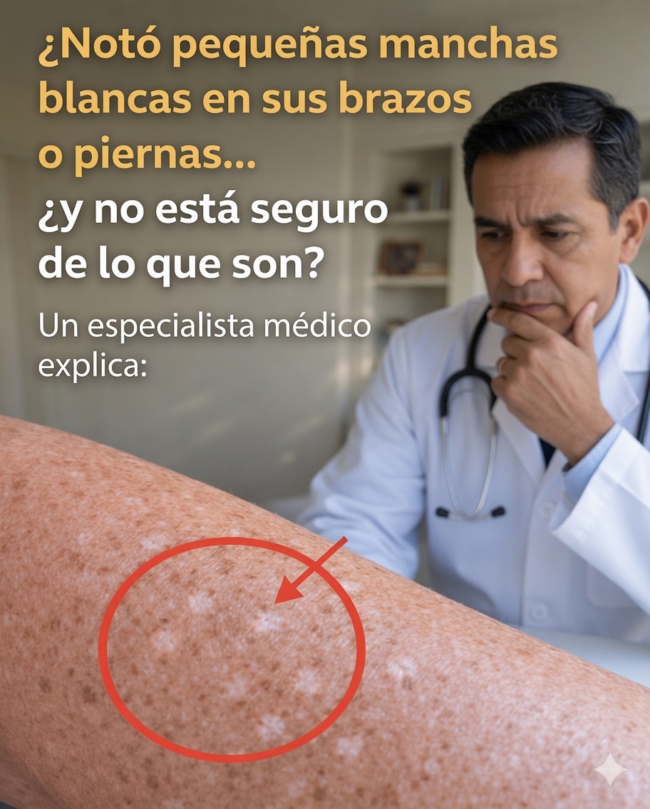 ¿Has notado pequeñas manchas blancas en los brazos o en las piernas… y no sabes qué son?