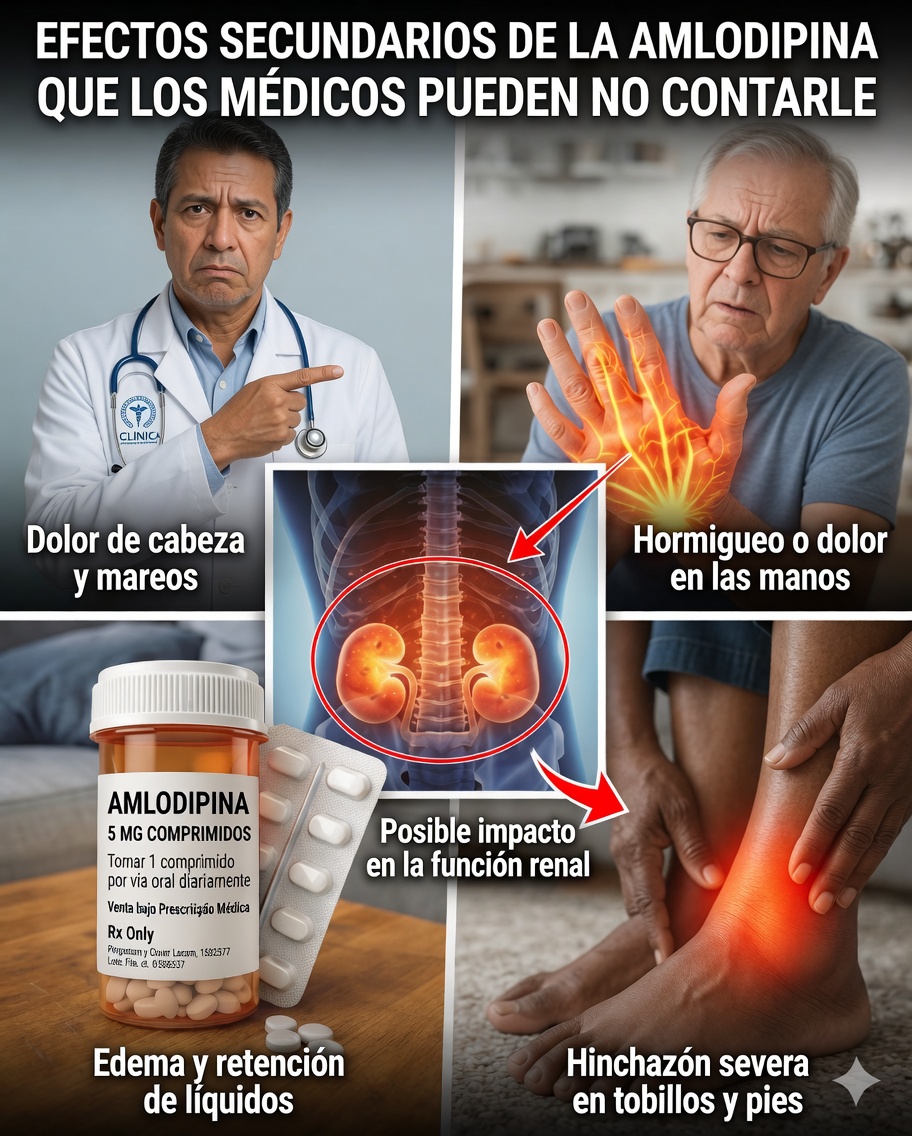 12 Peores Efectos Secundarios de la Amlodipina que NUNCA Debes Ignorar