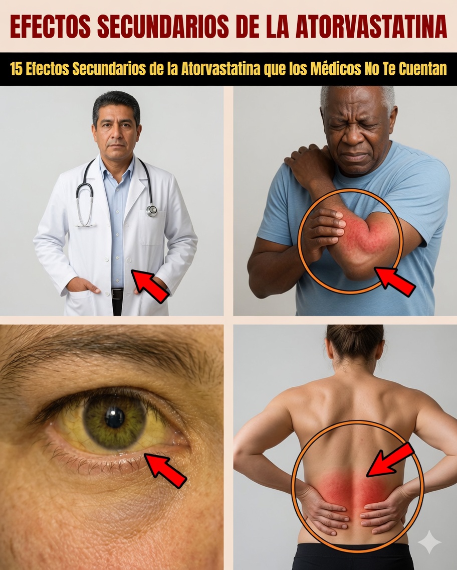 15 efectos secundarios ocultos de la atorvastatina que tu médico puede no tener tiempo de explicar (pero necesitas conocer antes de la próxima receta)