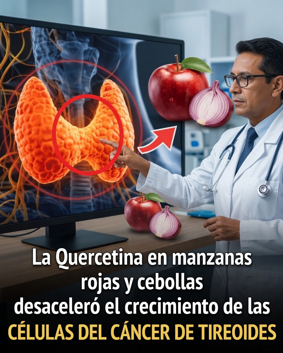 ¿Alimentos cotidianos como las manzanas y las cebollas pueden aportar nuevas pistas para la investigación del cáncer de tiroides?