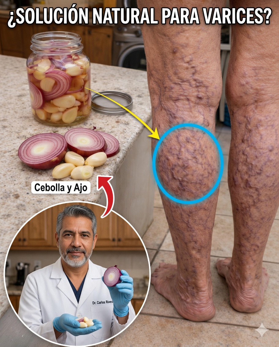Di Adiós a las Várices Naturalmente: El Sencillo Remedio Casero con Ajo, Cebolla y Aceite de Oliva que Puede Traer Alivio