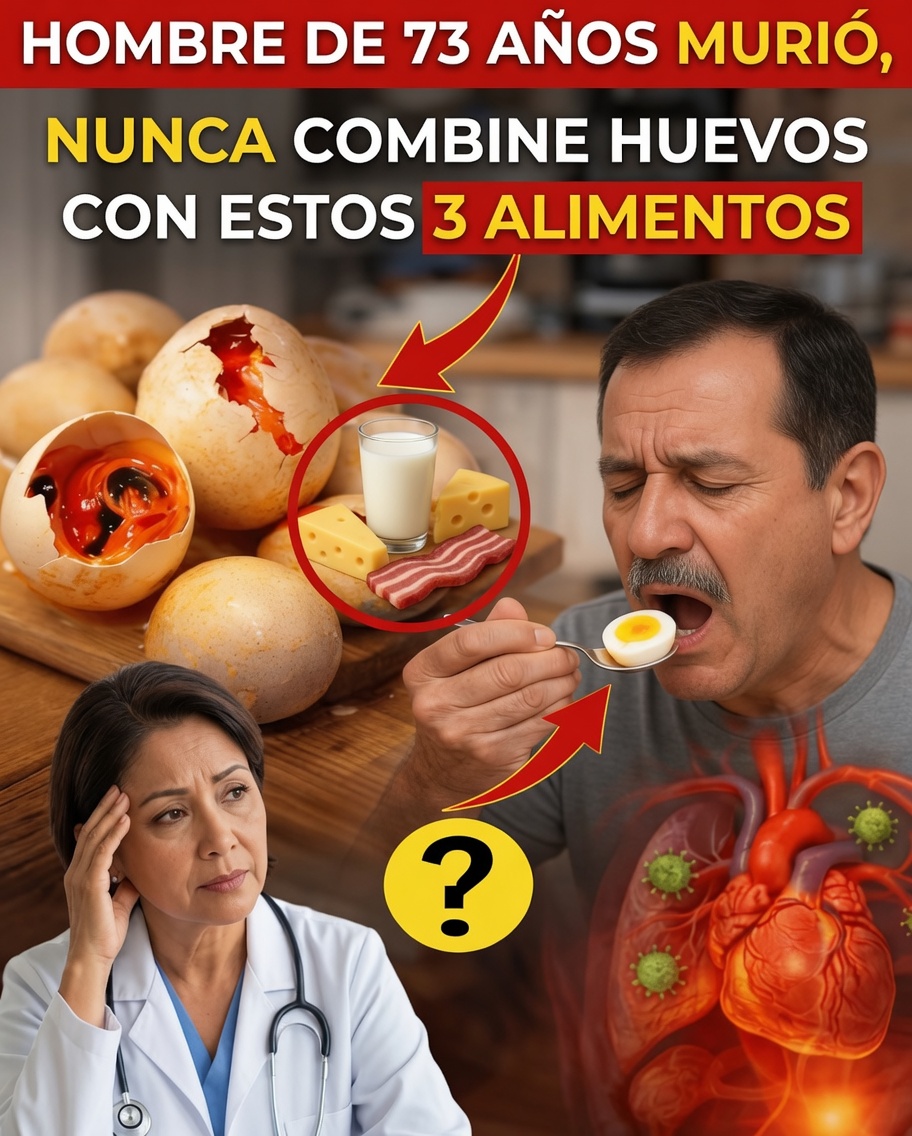 Alerta para personas mayores: 3 alimentos comunes que nunca debes combinar con huevos