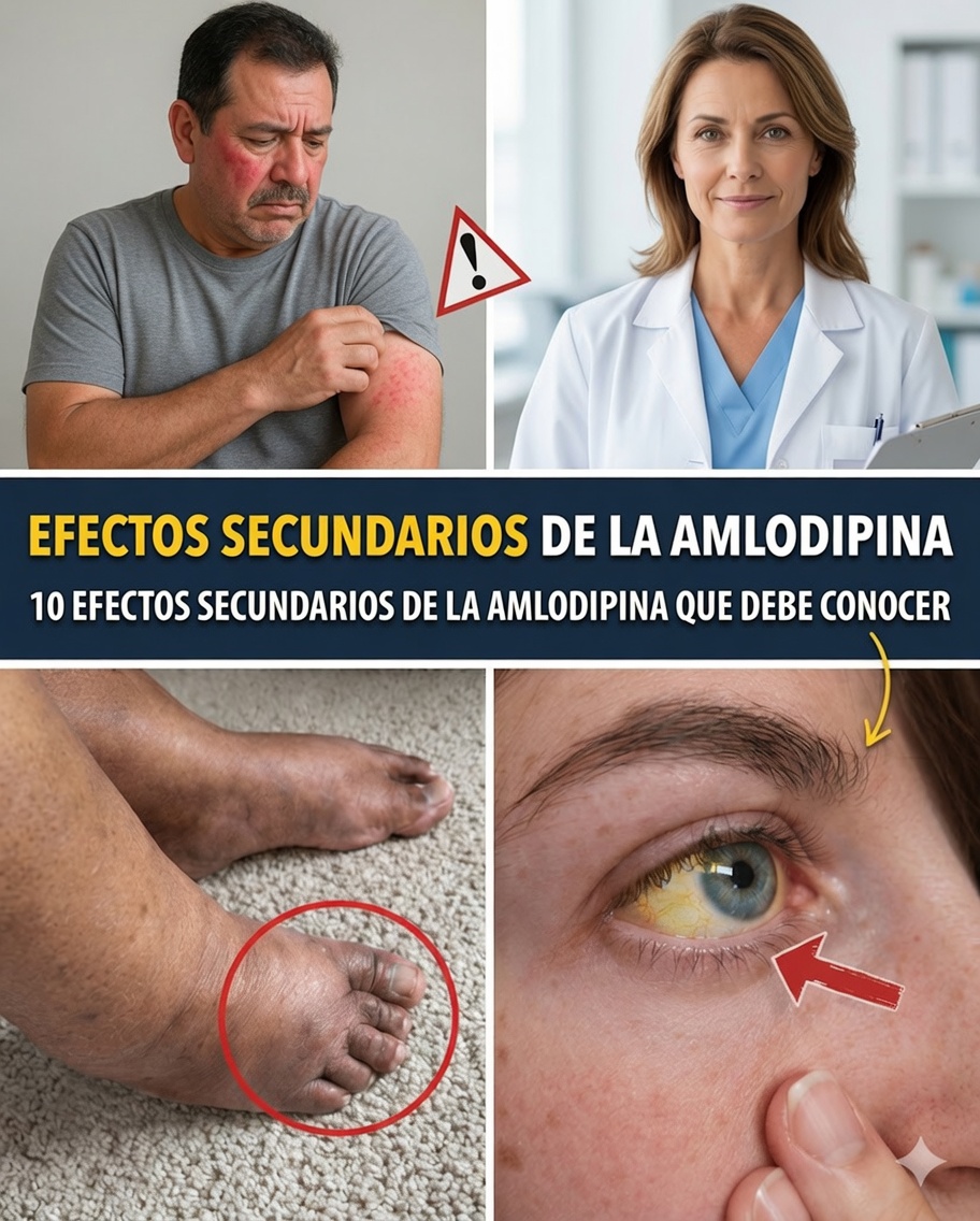 Descubra los 12 efectos secundarios más comunes de la amlodipina y cómo identificarlos