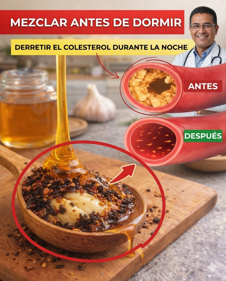 Mezcla estos 3 ingredientes antes de dormir: mira cómo se relajan tus arterias mientras duermes
