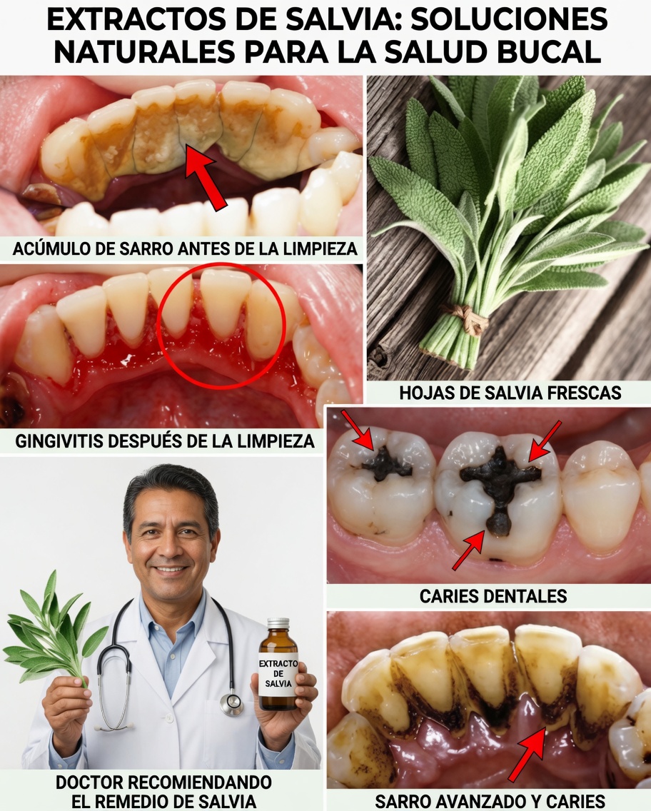 Elimina el sarro y blanquea tus dientes de forma natural con hojas de salvia