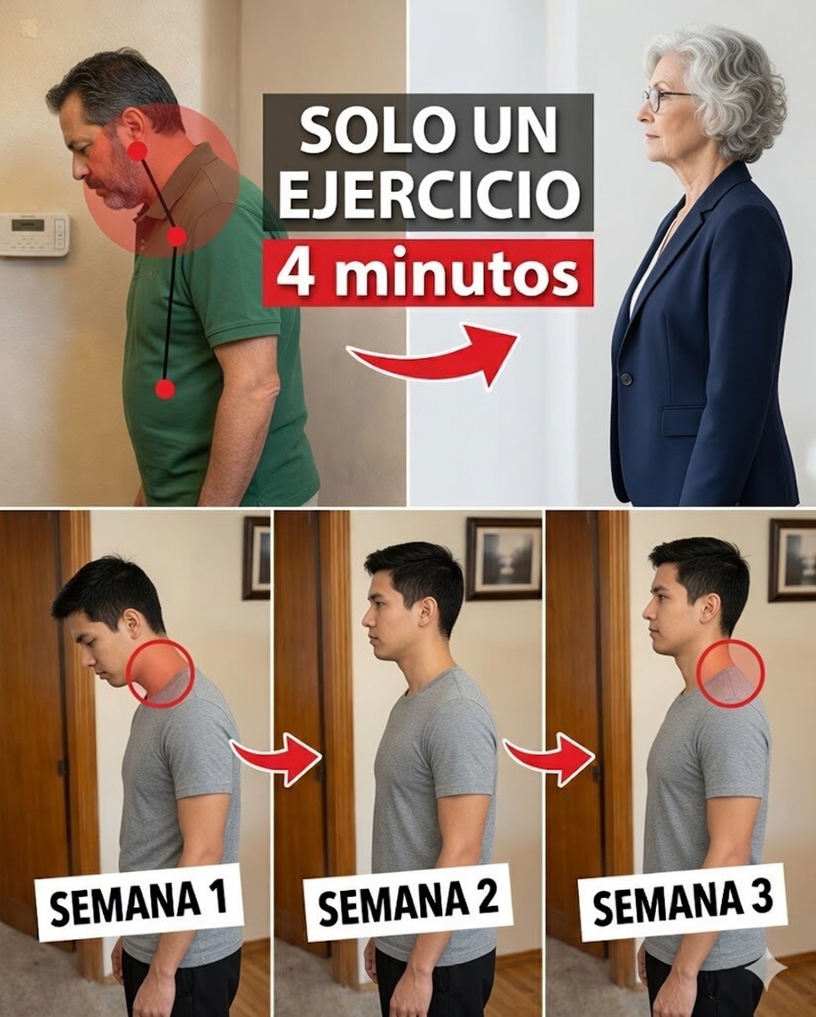 Cómo corregir la postura de la cabeza proyectada hacia adelante después de los 60 en solo 4 minutos: la rutina suave que recomienda el médico más anciano de Japón