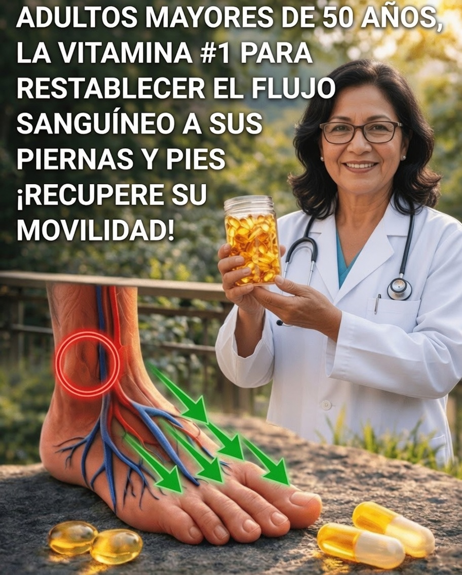¿Más de 60 años? Descubra una vitamina esencial que puede ayudar a mejorar la circulación en las piernas y los pies