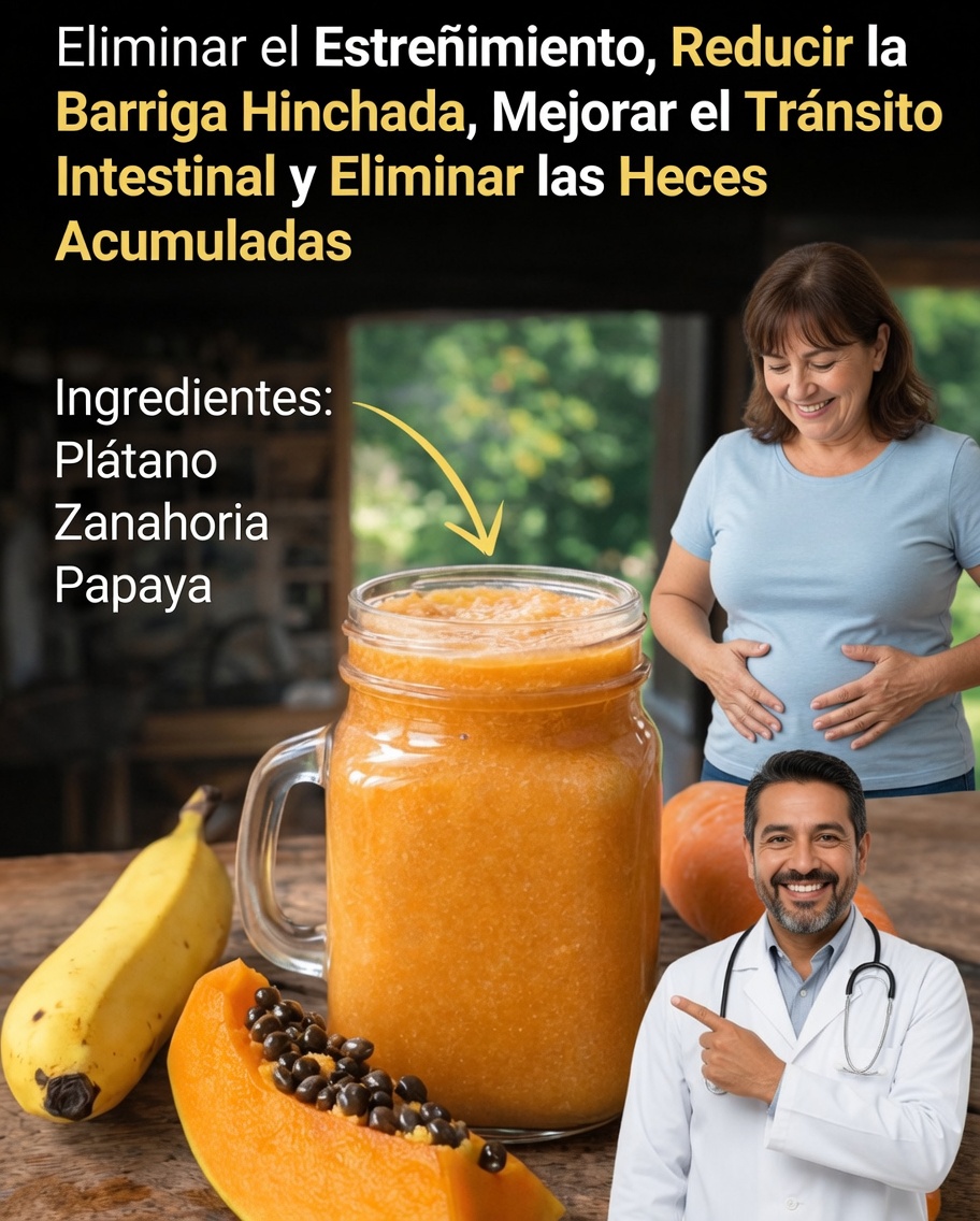 Cómo Hacer un Batido Simple de Banana, Zanahoria y Papaya para Mejorar la Digestión y el Tránsito Intestinal