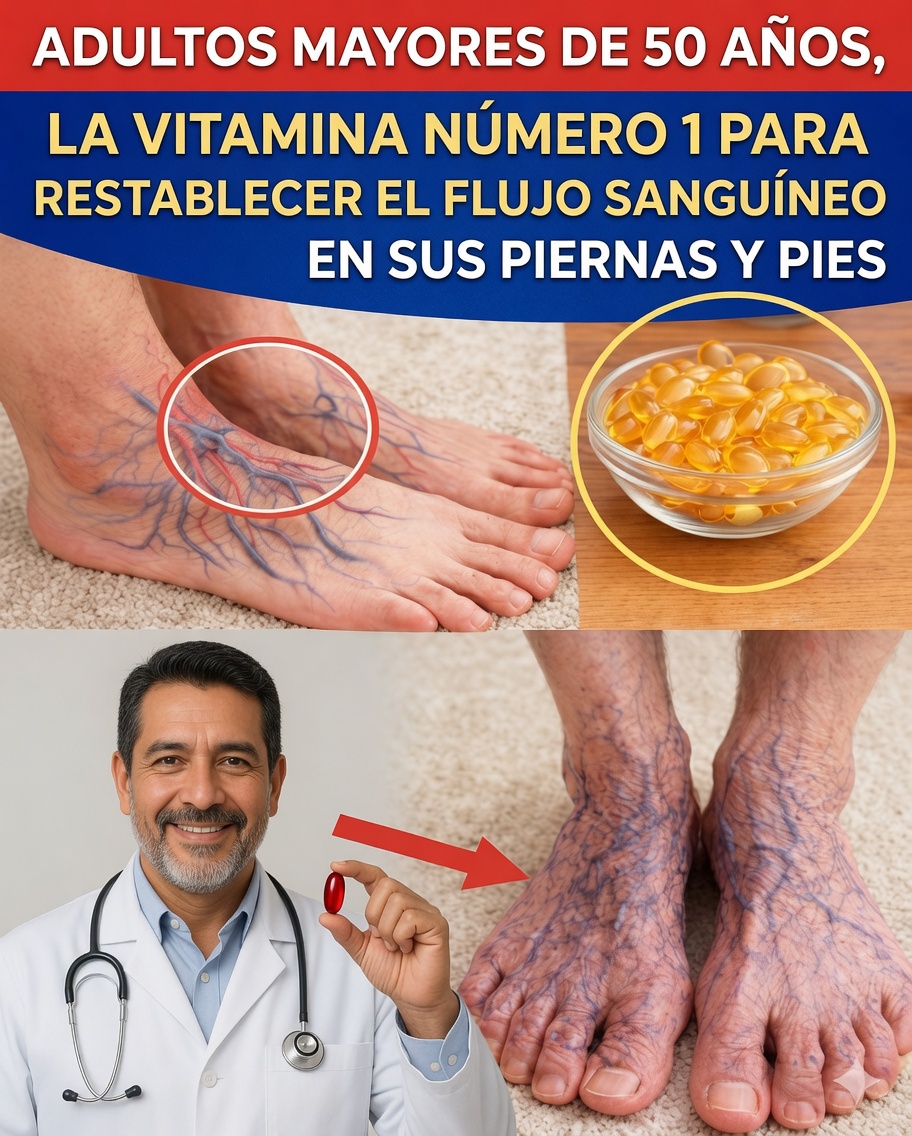 La vitamina n.º 1 que las personas mayores de 50 años están perdiendo para mejorar la circulación en las piernas y los pies (siente el calor volver en días)