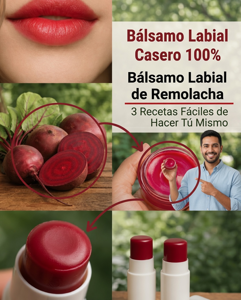 Bálsamo labial casero de remolacha: descubre un secreto natural para labios suaves y rosados