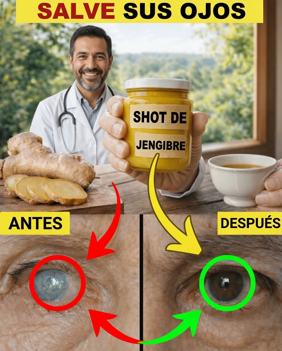 Una bebida natural sencilla de manzana y jengibre para apoyar la salud ocular después de los 50