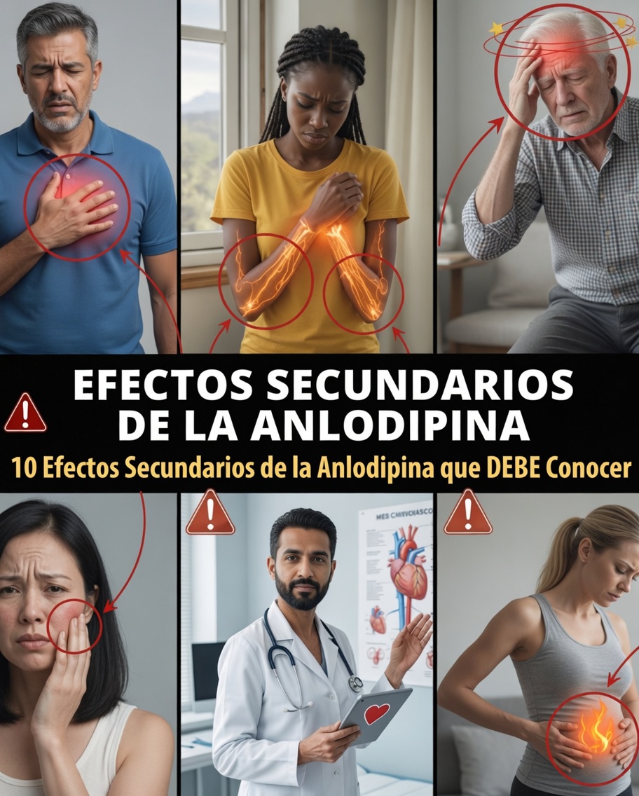 Efectos secundarios extraños de la amlodipina explicados: 10 síntomas que debe vigilar