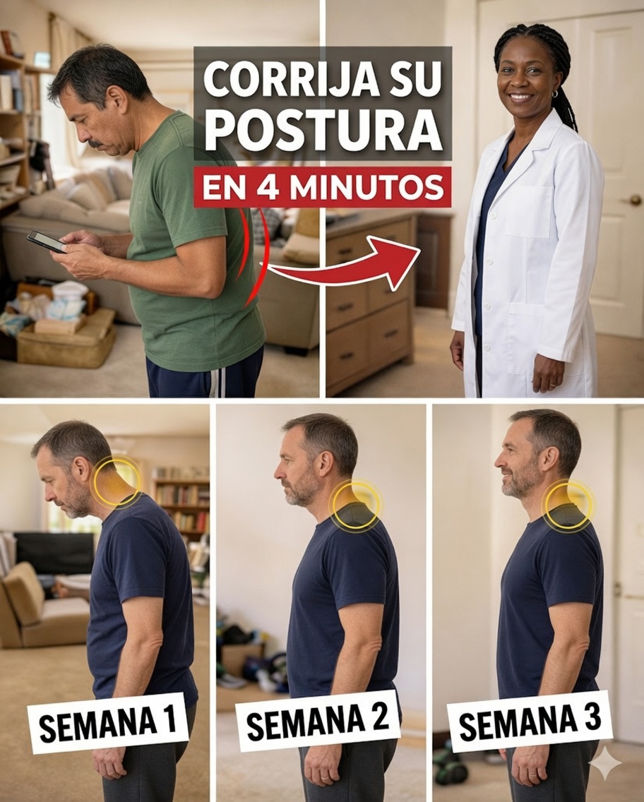 Cómo corregir la postura de la cabeza adelantada después de los 60 en solo 4 minutos: la rutina suave que recomienda el médico más anciano de Japón