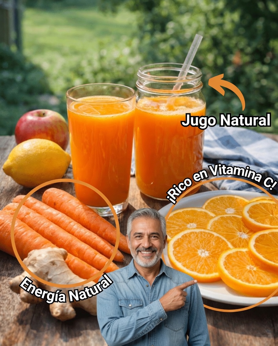 Cómo preparar un jugo refrescante de zanahoria, naranja, manzana y jengibre para apoyar la inmunidad en el día a día