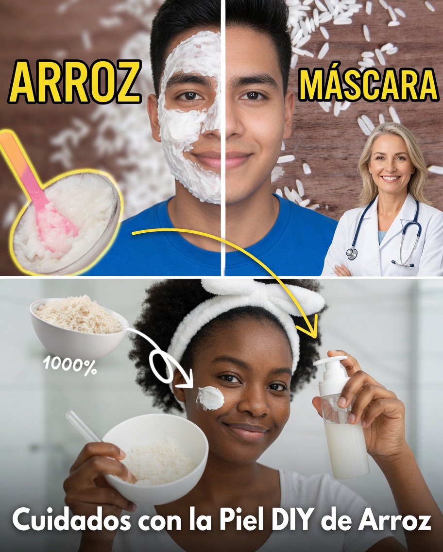 Mezcla arroz con vaselina y descubre una piel blanca como la nieve y lisa como el vidrio