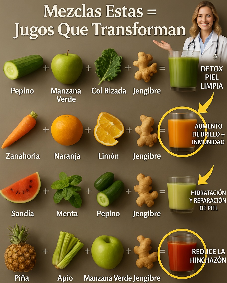 Mezcla estos jugos poderosos para el bienestar diario