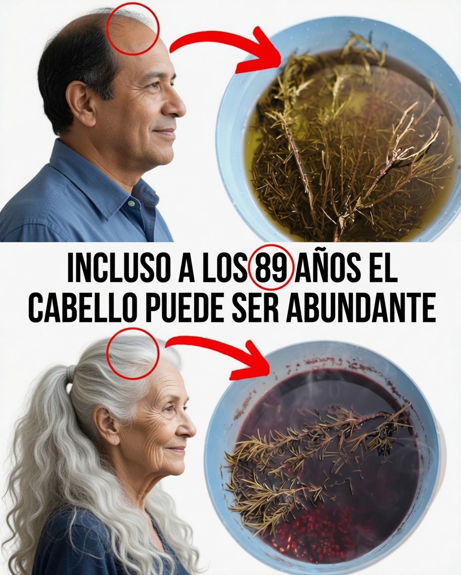 El secreto natural de la abuela de 89 años para un cabello grueso y abundante