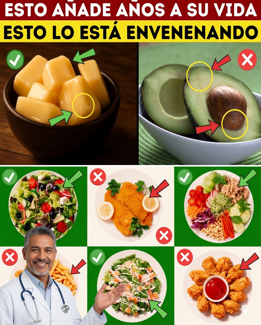 ¿Más de 65 años? 5 GRASAS PELIGROSAS que nunca debes consumir y 5 que NECESITAS incluir en la dieta!