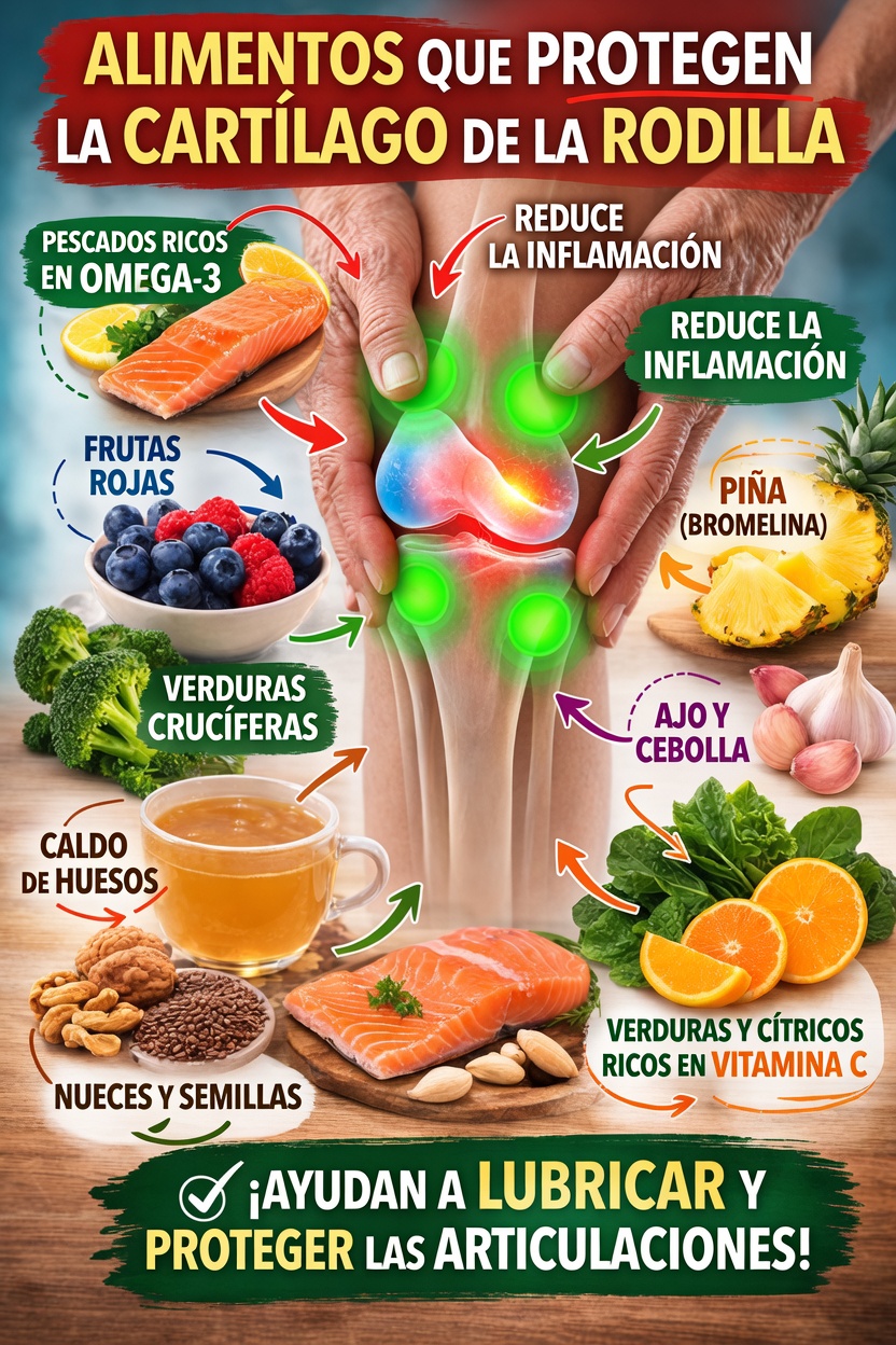 Alimentos naturales para apoyar la salud del cartílago de la rodilla: proteja sus articulaciones de forma inteligente