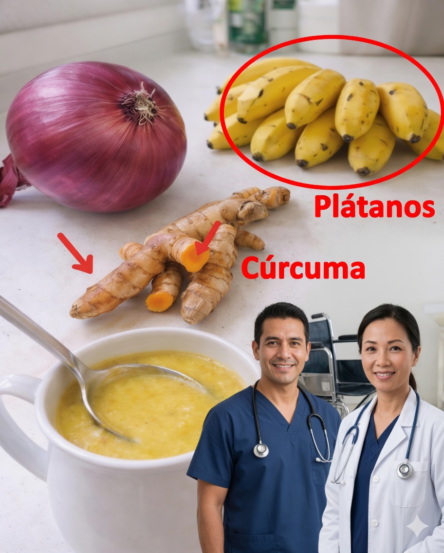 Descubra el sorprendente poder del plátano, la cebolla y la cúrcuma para el confort de las articulaciones y los huesos