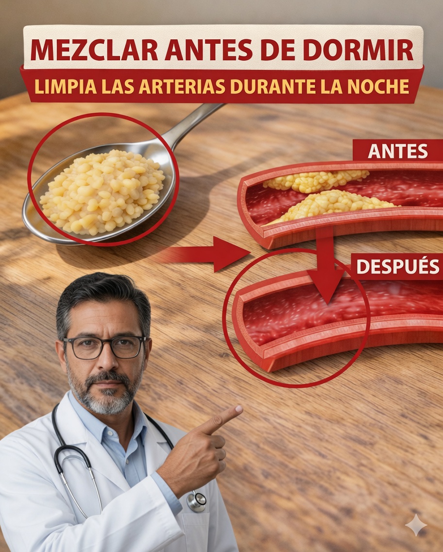 Mezcla estos 3 ingredientes de cocina antes de dormir: tus arterias pueden agradecértelo por la mañana