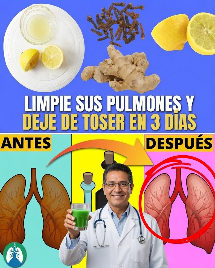 ¡Limpia tus pulmones y deja de toser en solo 3 días! Receta natural contra la bronquitis