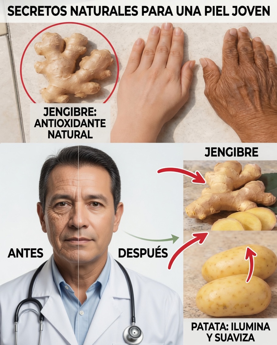 Jengibre y patata: un hábito natural de cuidado de la piel que puede ayudar a mantener la piel más suave a cualquier edad