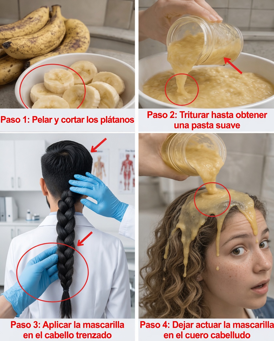 Mascarilla Capilar de Banana Dos Veces por Semana para Cabellos Más Largos, Voluminosos y con Crecimiento Saludable