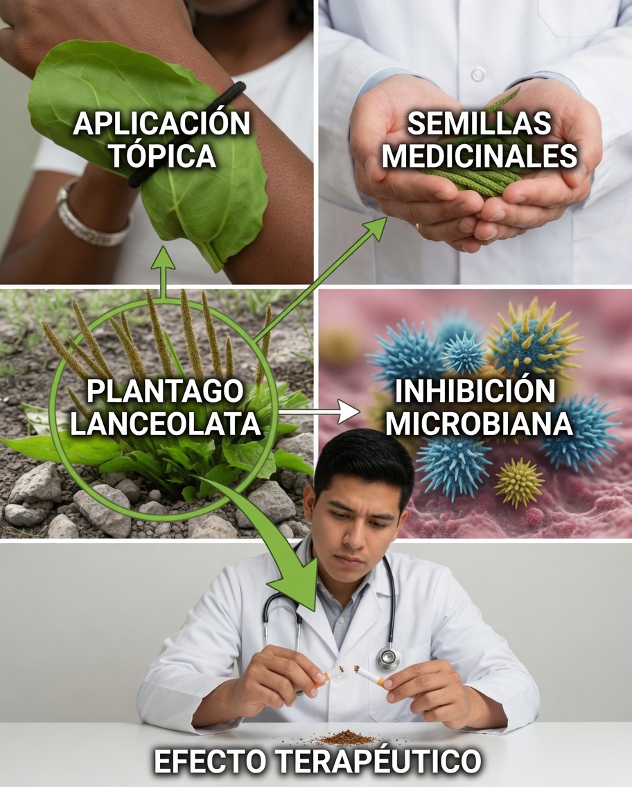 Tanchagem (Plantago major): La «mala hierba» que en realidad es un tesoro de la naturaleza